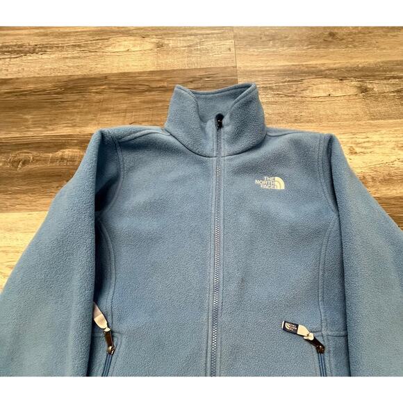 The North Face T132 Denali Polartec Blue Womens L Mock Neck Zip Up Fleece Jacket - Picture 1 of 13